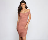 Robe mi-longue en maille douce et sensuelle